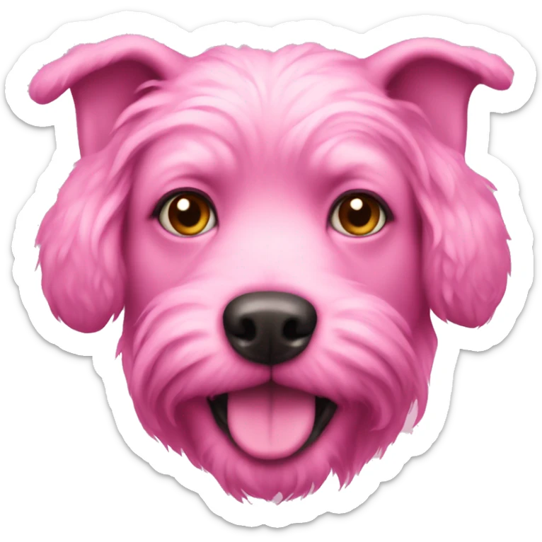 Pink dog sticker