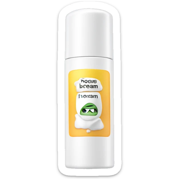 eye cream bottle with label sticker