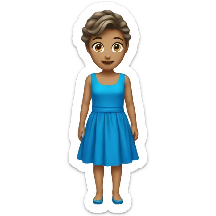 blue dress sticker