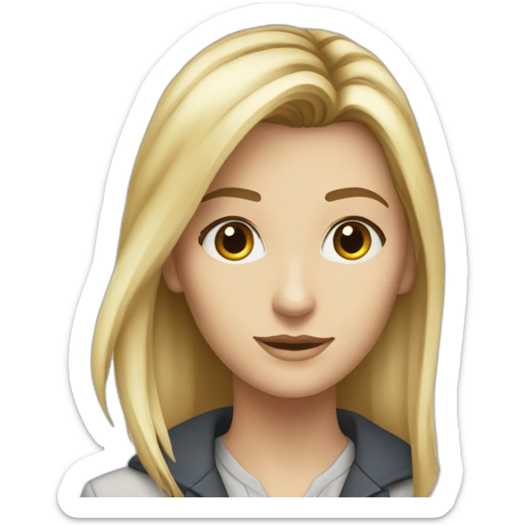 Caucasian-Blonde-Girl-Companion-to-DoctorWho-David-Tennant sticker