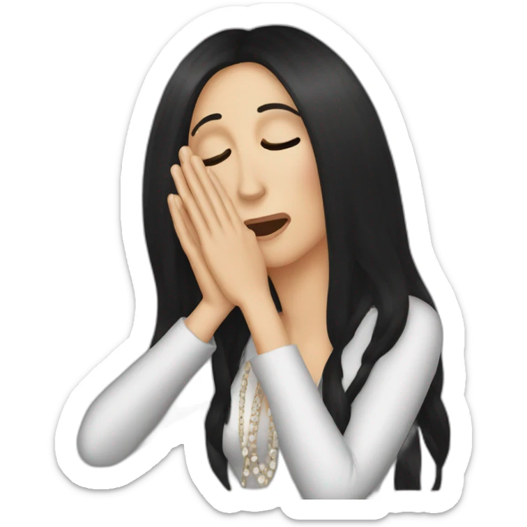 Cher facepalm sticker