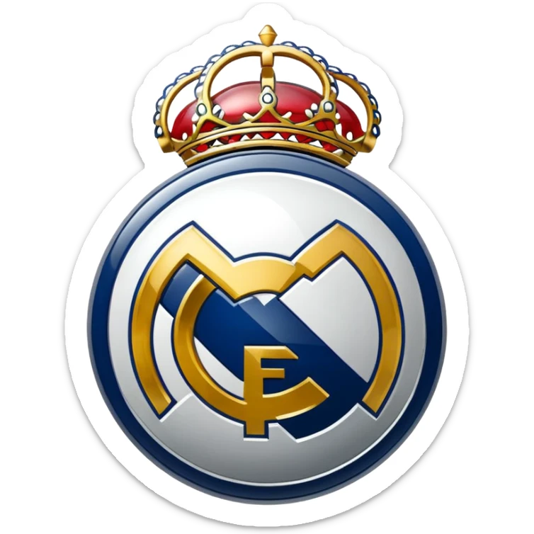 I want an emoji of real madrid logo of football and it should look realistic sticker