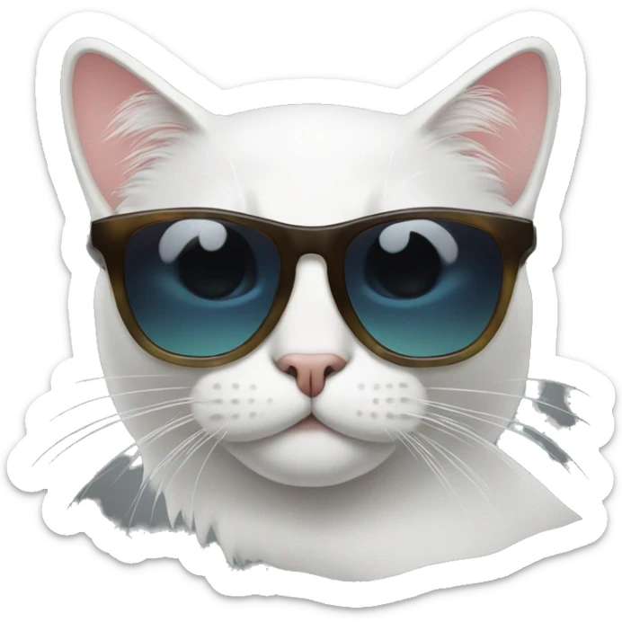 Cat with sunglasses sticker