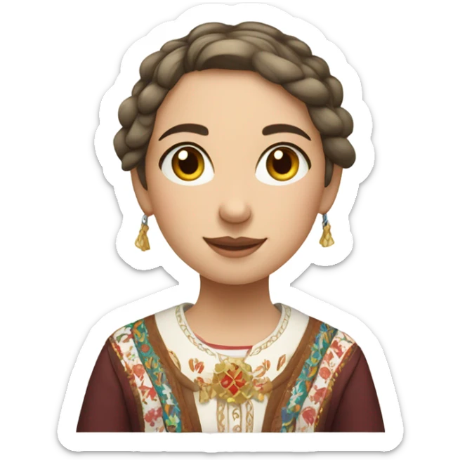 a girl who loves both Caucasian and Russian culture sticker