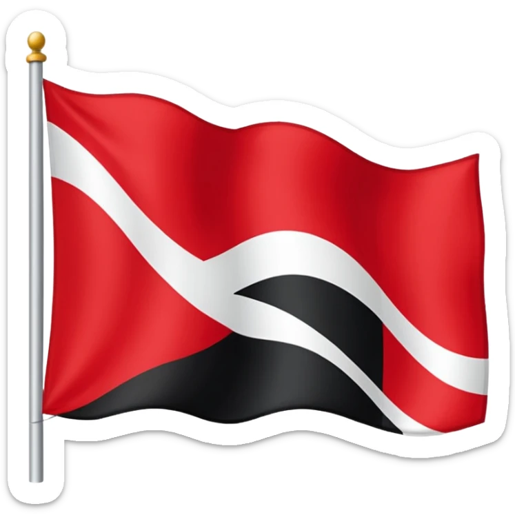 Gib mir eine Fahne die im wind weht mit 3 Farben in der reinginge von oben nach unten schwarz weiß rot sticker