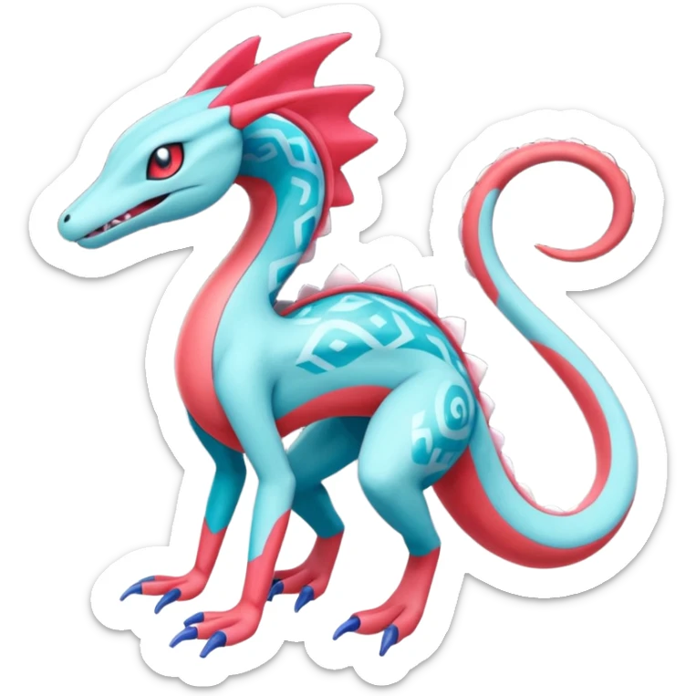 Meloetta-Salamence-Salazzle-Pokémon-Fakémon-fusion-hybrid-creature sticker