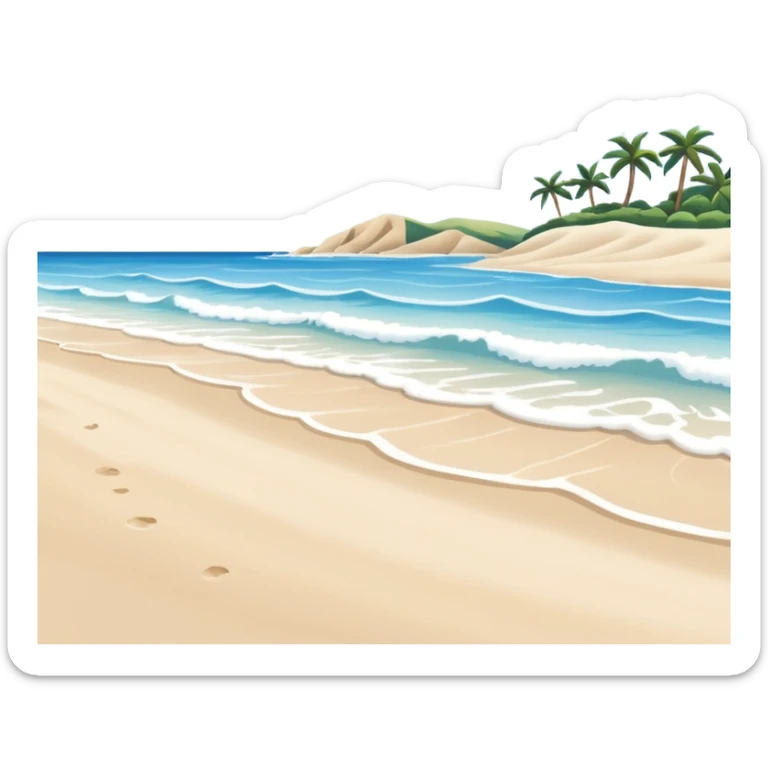 playa paisaje sin que sea un cuadro y que el cielo azul sticker