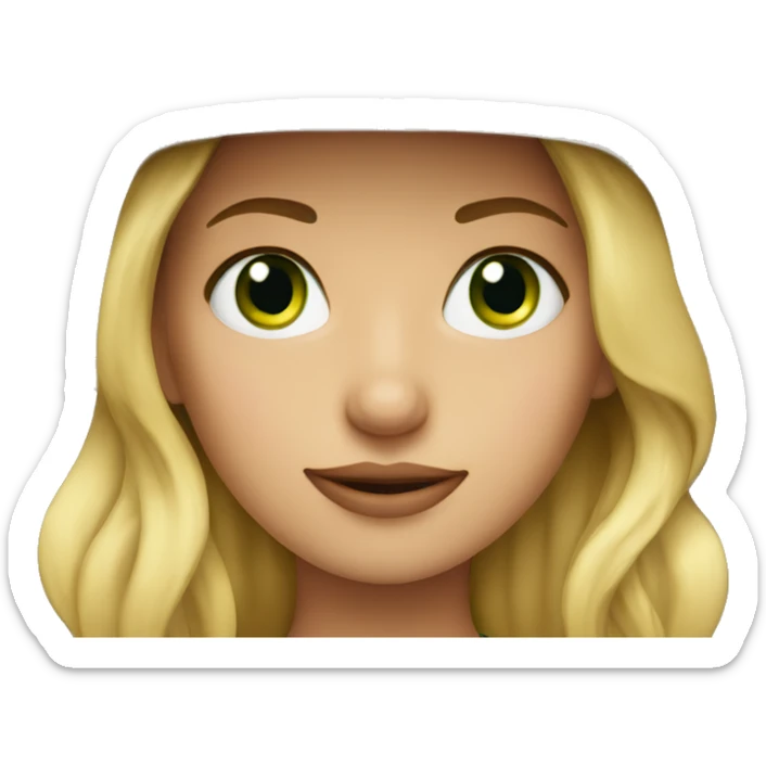 Blonde and green eyed cowgirl sticker