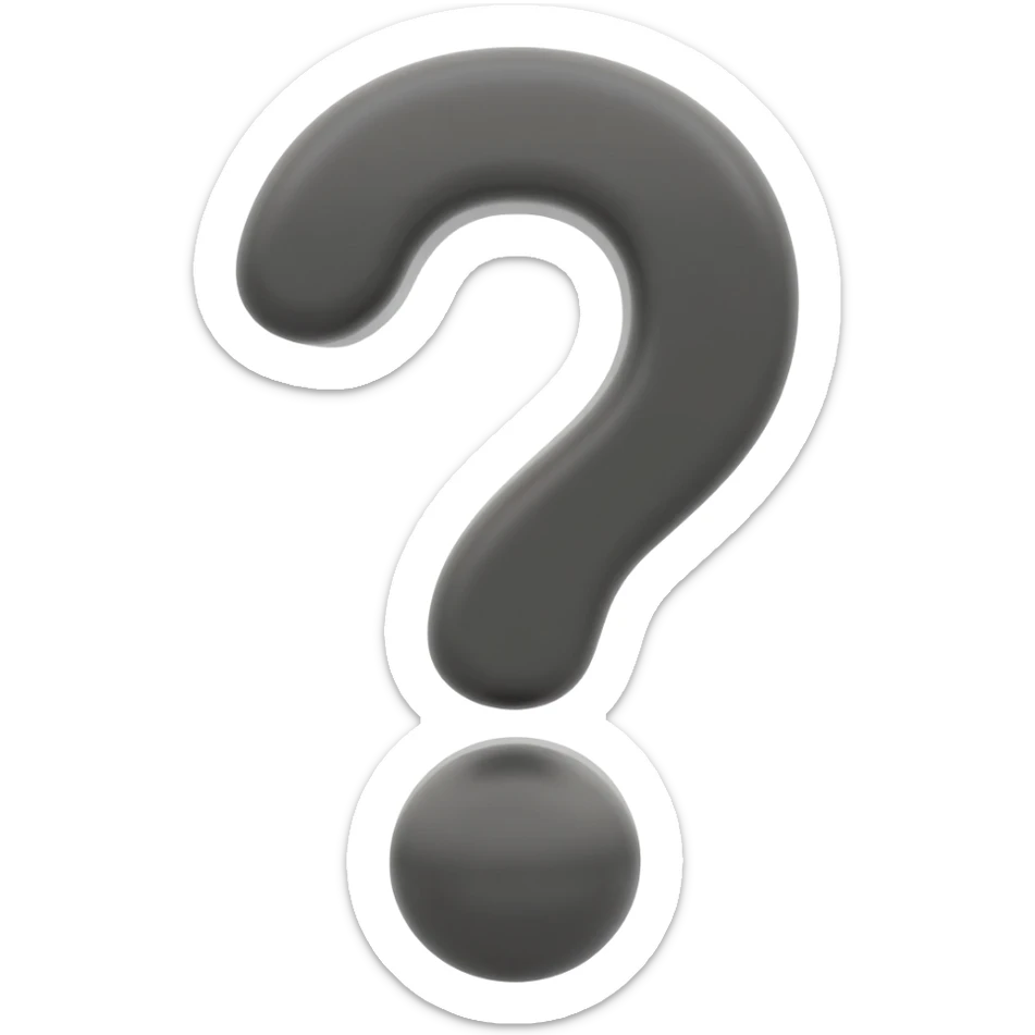 question mark sticker