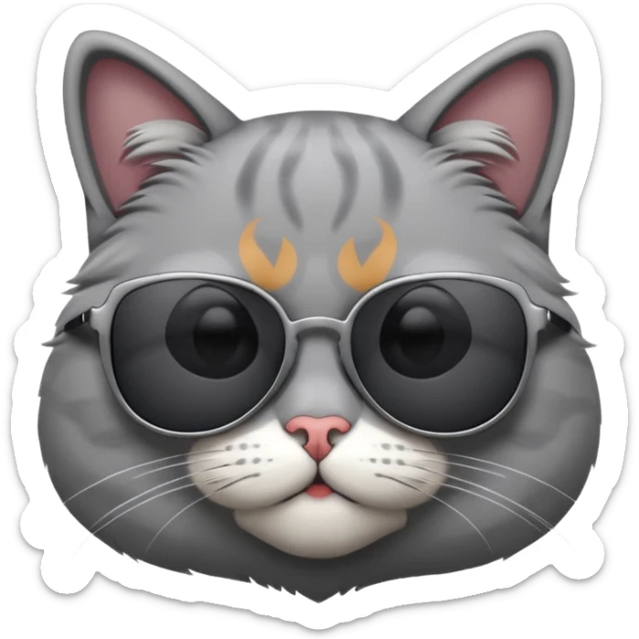Cat with sunglasses sticker