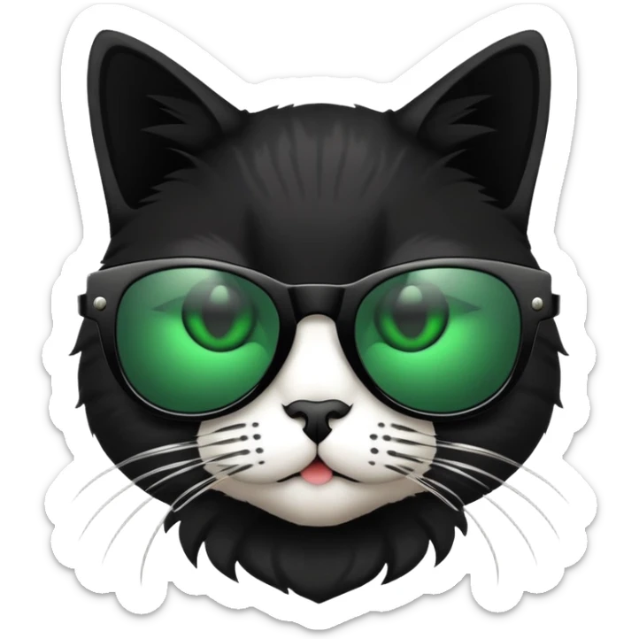 Cat with sunglasses sticker