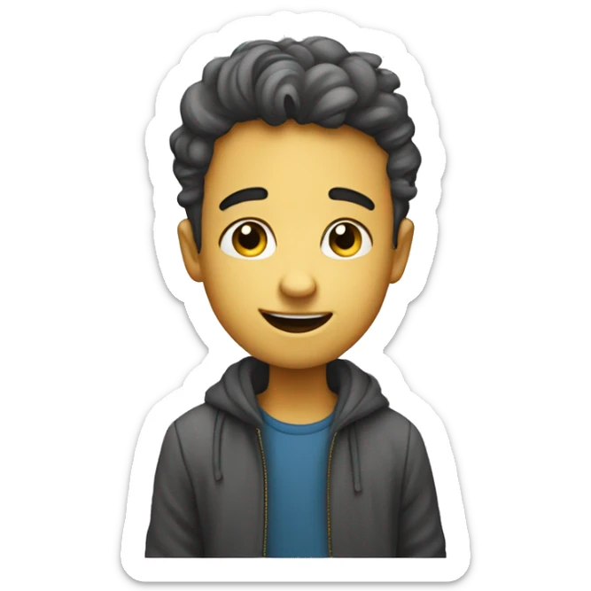 Make me an emoji of an art-loving cute boy image that I can use for my Artboy blog sticker