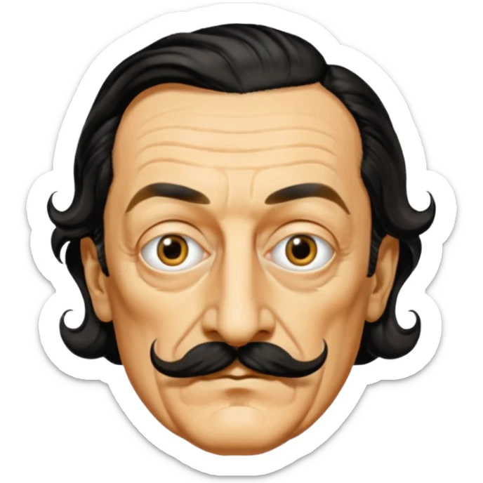 Fais-moi un masque de Salvador Dali d'une manière réaliste, la même série que La Casa de Papel sticker
