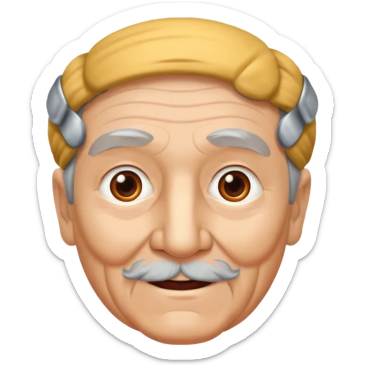 una imagen de un abuelo de 63 años con una enfermedad cardiovascular pero puedes poner al rededor habitos saludables PERO QUE SUFRA DE ENFERMEDAD CARDIOVASCULAR Y QUE NO SE VEA TAN FELIZZ sticker