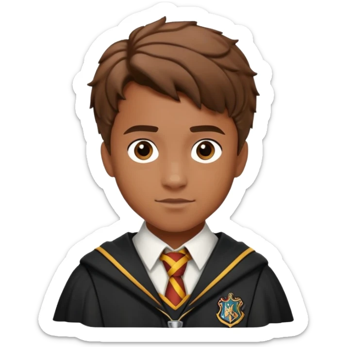 Luke Youngblood is Lee Jordan in harry potter, wear hogwarts uniform sticker
