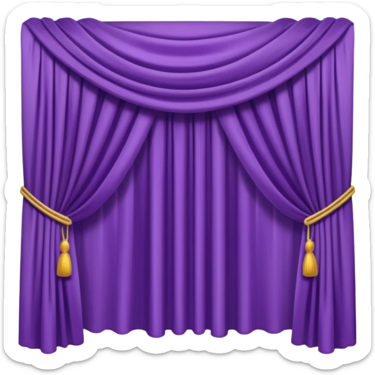 purple curtain open sticker