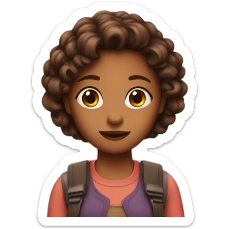 Girl in a movie sticker