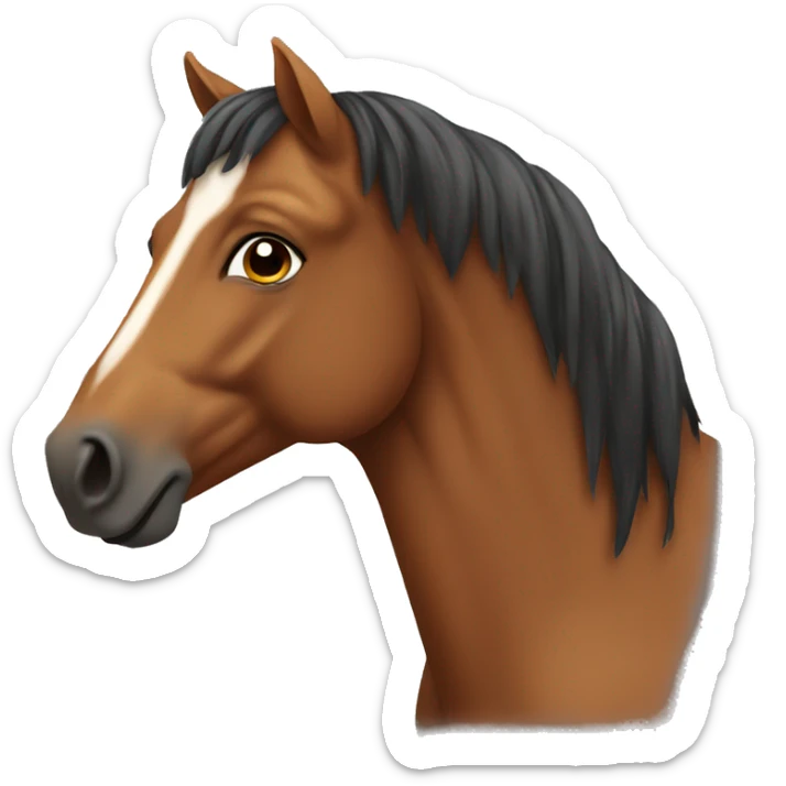 Brown horse sticker