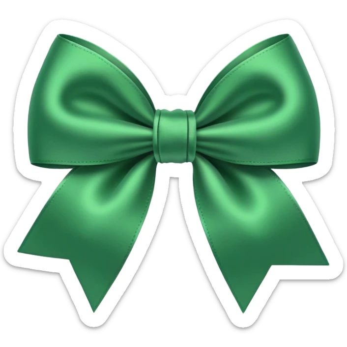 Green bow sticker