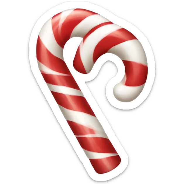 Candy cane sticker