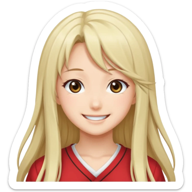 A very beautiful anime girl in hentai style, no porn or erotica. sticker