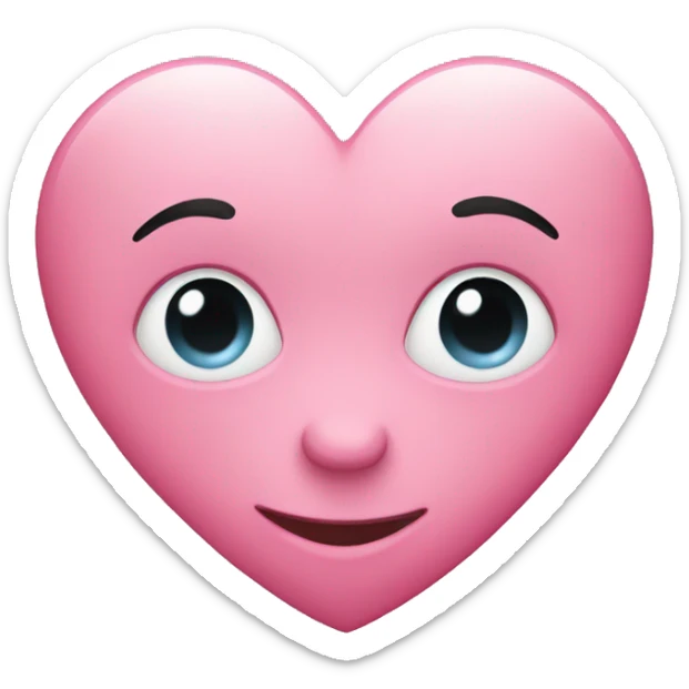 Pink heart  sticker
