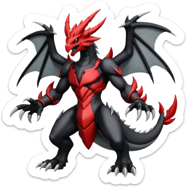 Darkrai-Giratina-Zekrom-Yveltal-fusion-Fakémon-Pokémon-creature  sticker