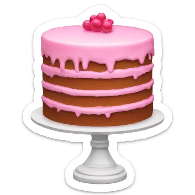 Pink cake sticker