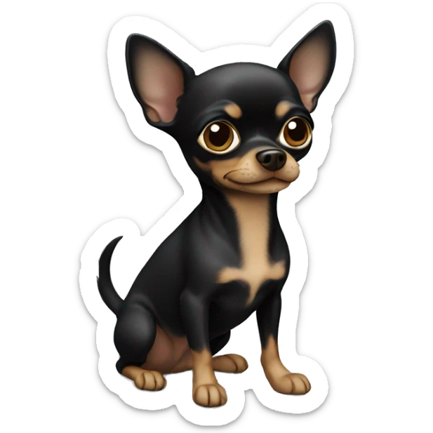 Black chihuahua sticker