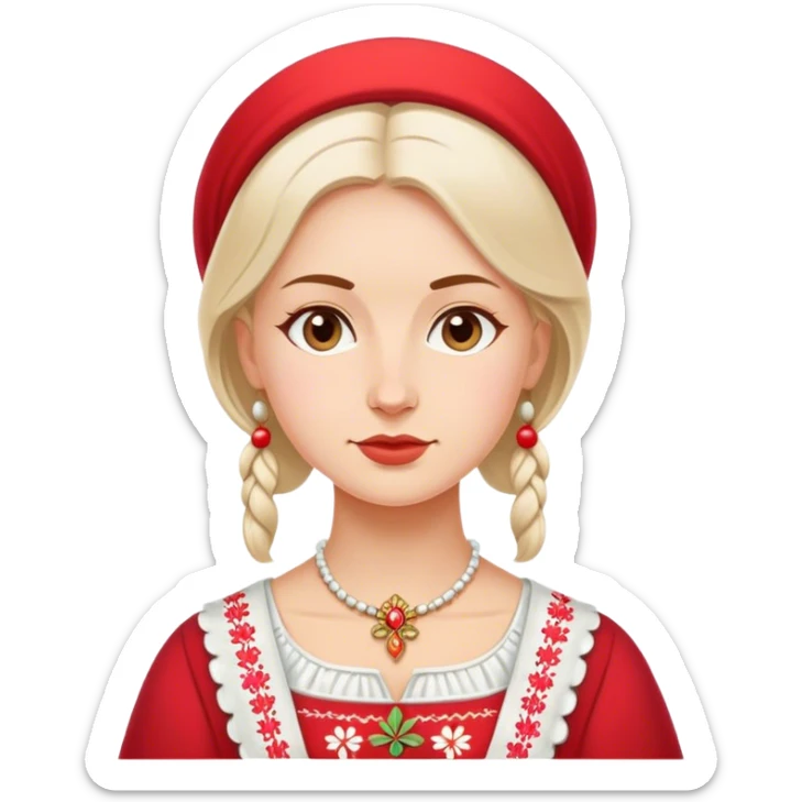 traditional polish european woman simple traditional politician  sticker