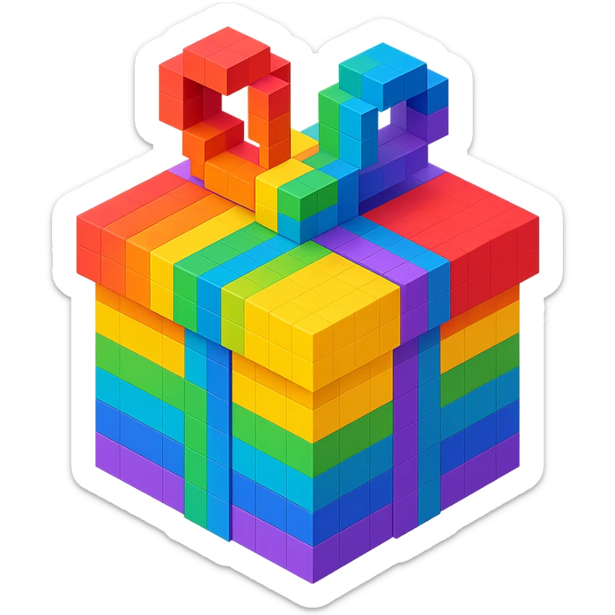 Rainbow gift sticker