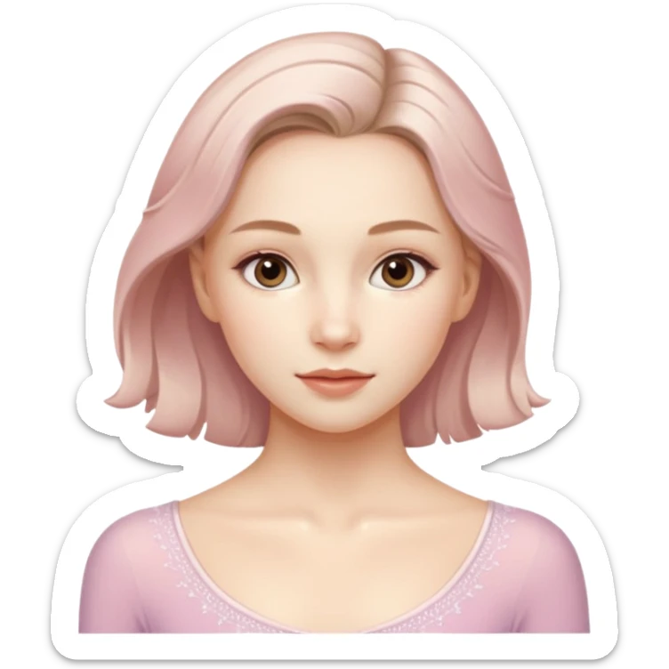 Cinematic Realistic Anna Shcherbakova figure skating Portrait, depicted with lifelike skin texture, subtle rosy undertones, and soft natural lighting that enhances the gentle contours of her face. sticker