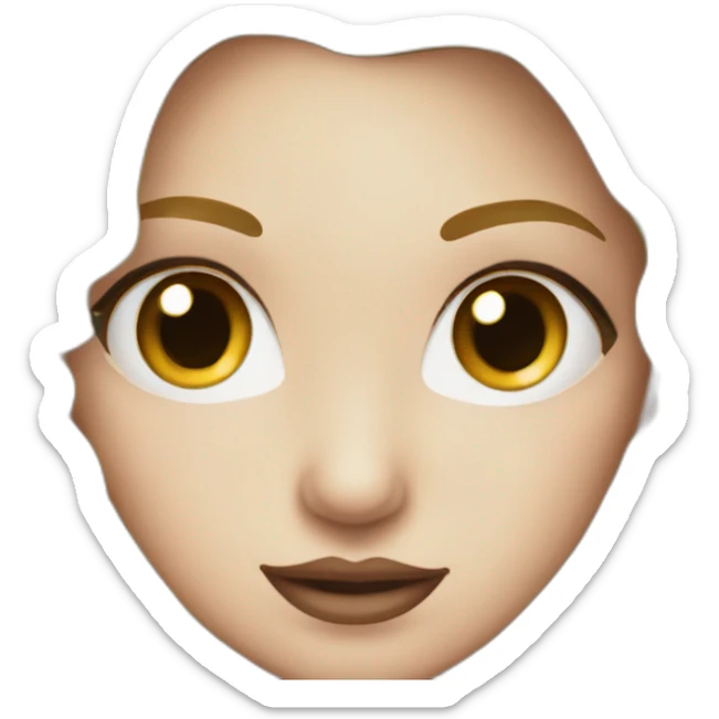 female with blonde bun, blue eyes and a Siilo logo tattooed on forehead sticker