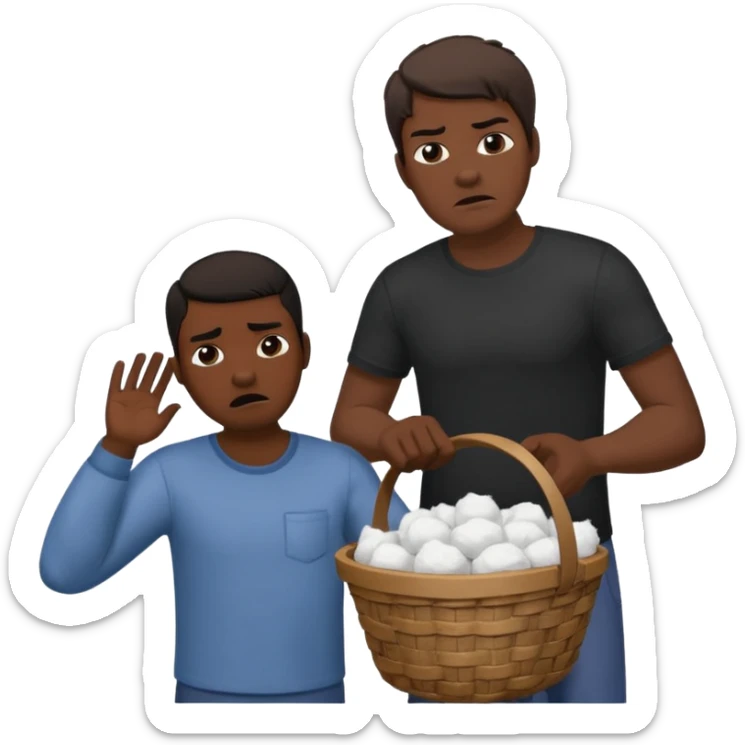White person whipping black person carrying a basket of cotton sticker