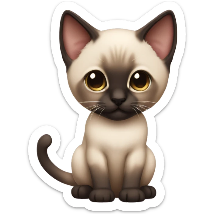 Siamese kitten sticker