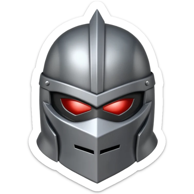 master shredder's helmet from teenage mutant ninja turtles, no eyes or face, just the helmet and related material sticker