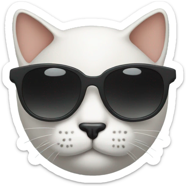 Cat with sunglasses sticker
