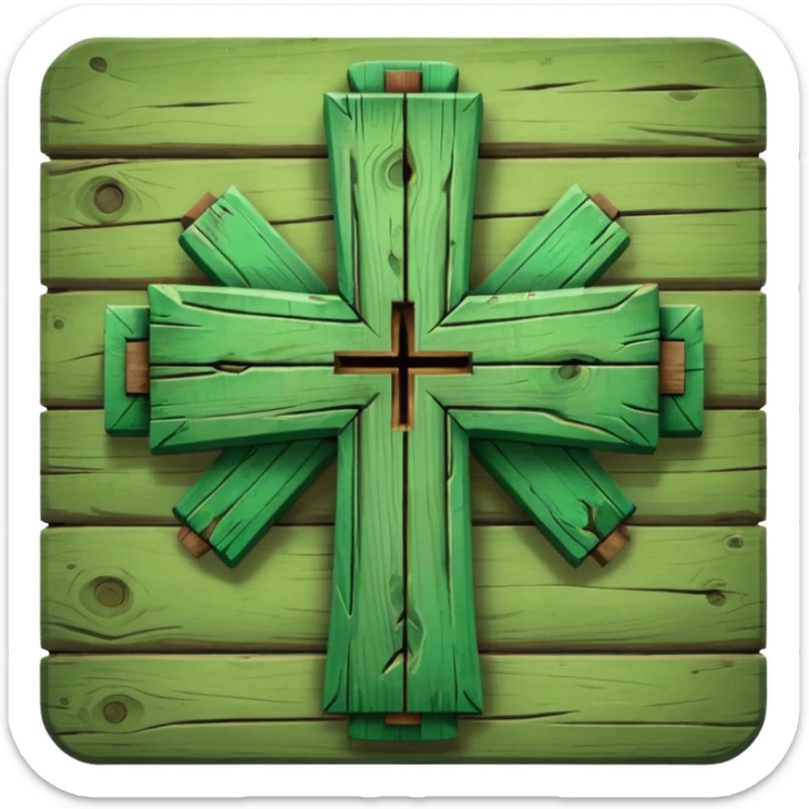 change the red cross emoji color from red to green color sticker