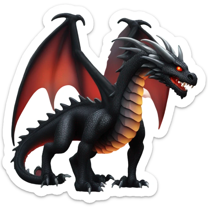 Black dragon  sticker