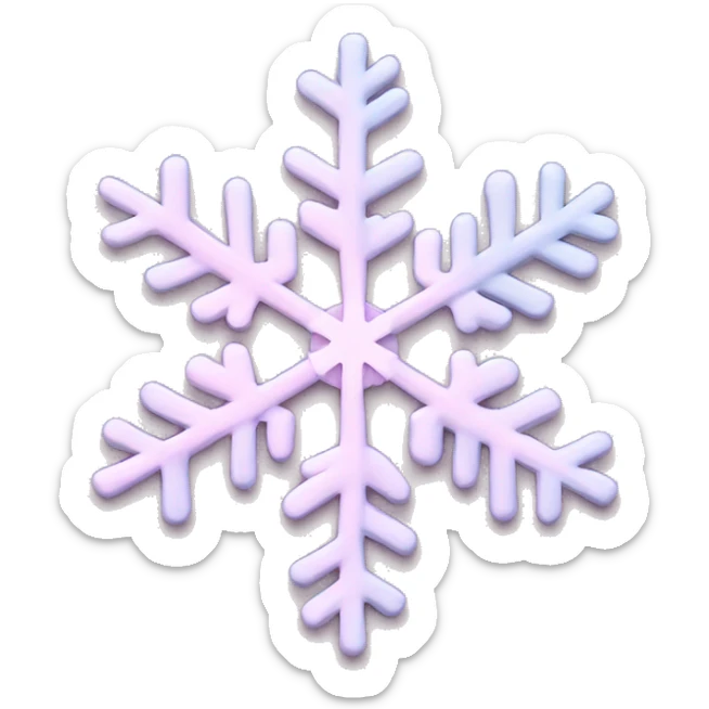 pastel pink snowflake  sticker