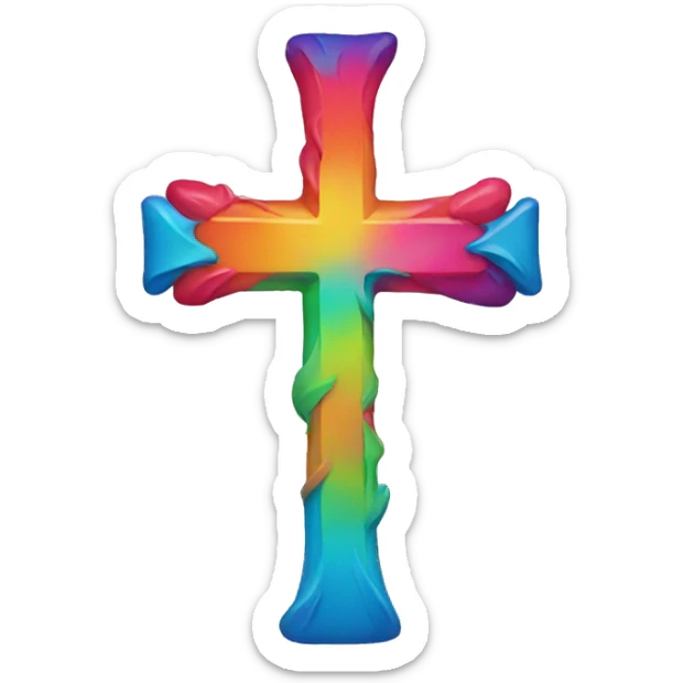 colorful cross sticker