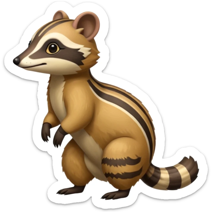 Cacomistl-Anteater-Tanuki-Civet-Numbat-hybrid (full body) sticker