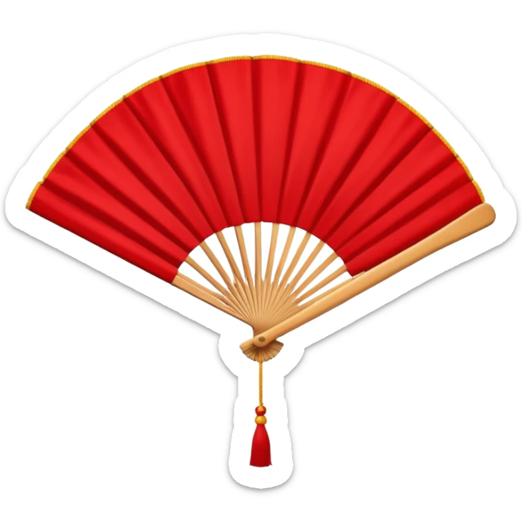 Abanico español rojo sticker