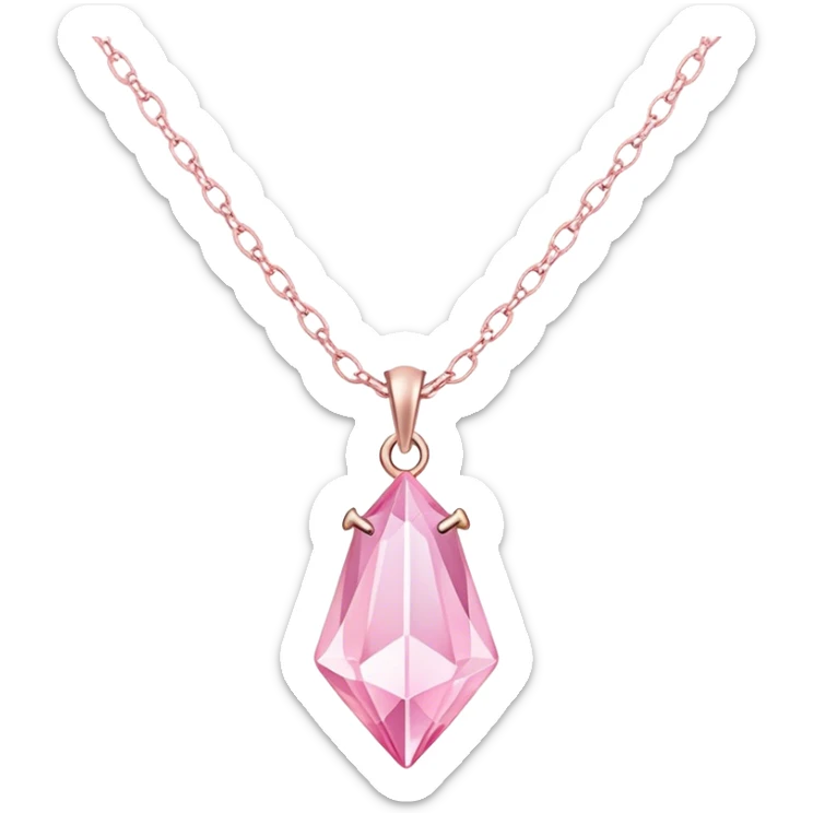 The crystal necklace from the disney movie atlantis but it's pastel pink sticker