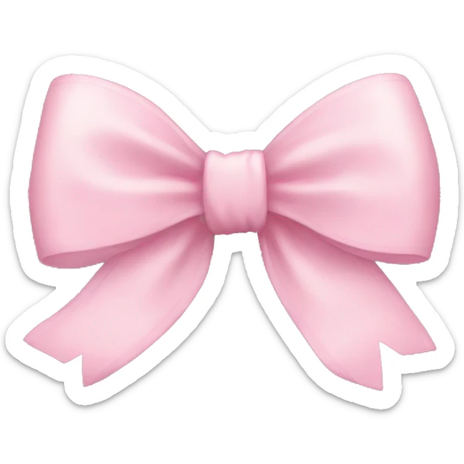 light pink bow sticker