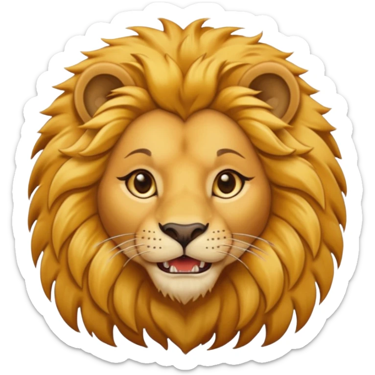 High resolution of a women lion sticker