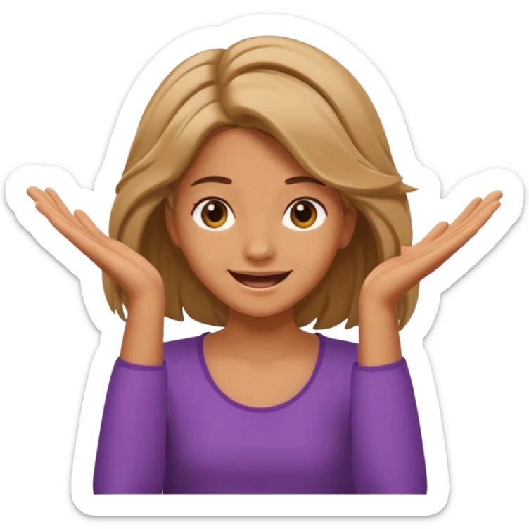 Create an emoji that says well duh and has a girl flipping her hair sticker