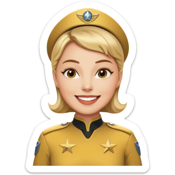 captain kirk woman sticker