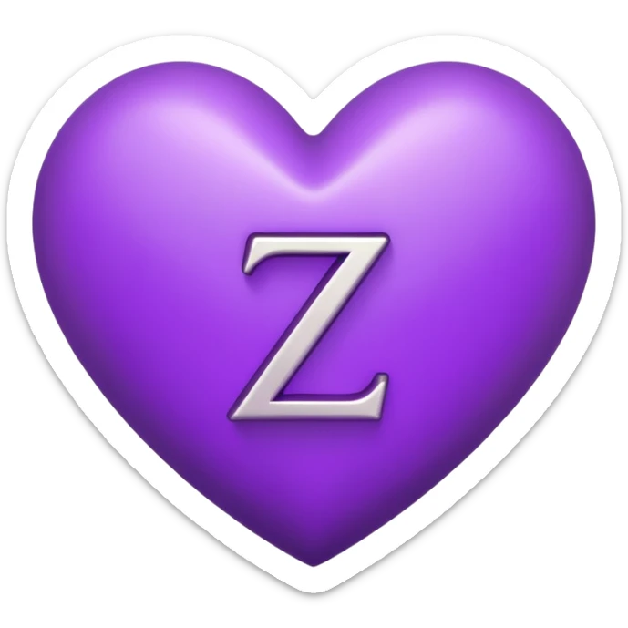 “Z” letter inside a Purple Heart sticker