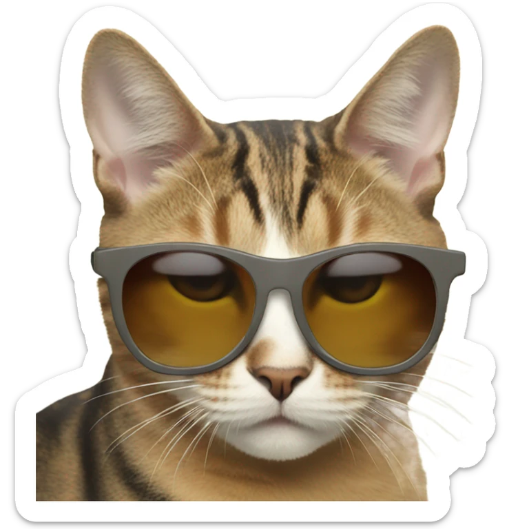 Cat with sunglasses sticker
